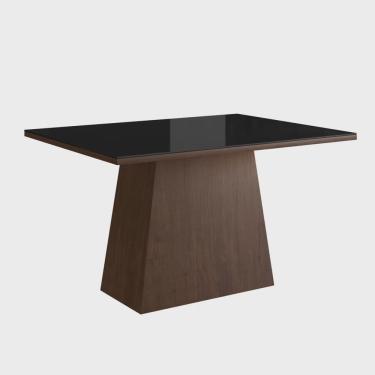 Imagem de Mesa para Sala de Jantar 120x90cm com Vidro Lapidado Móveis Zamarchi