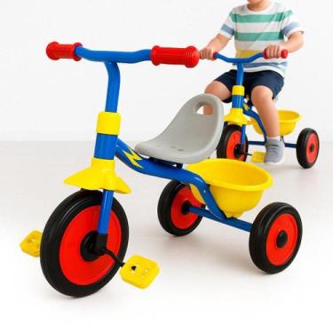 Imagem de Triciclo Infantil Motoquinha com Pedal com Cestinha Para Menino Menina