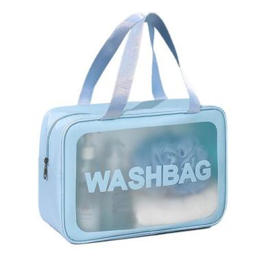 Imagem de Bolsa de higiene pessoal de viagem DAPOWER Matte Translucent com alça 