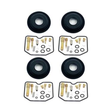 Imagem de Kit de reparo de carburador de peça de junta de agulha flutuante de diafragma aspirador de pó para Suzuki Bandit600 Bandit 600 GSF600 GSF600S 1996-1999 600 (4 conjuntos)