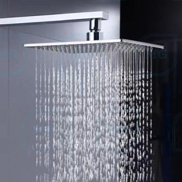 Imagem de Chuveiro Ducha Slim Inox Quadrada 30x30 Cromada - Mg50