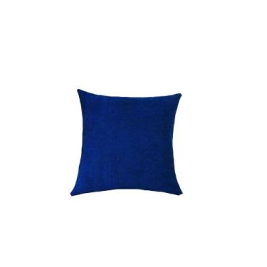 Imagem de Capas Almofadas Tecido Algodão 65x65 Cores Lisas  Nallu Decor, Azul Ro