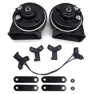 Imagem de Buzina de carro compatível com Ford, buzina automática de 2 tons, à prova d'água, alta e baixa, 128 dB, substituição para Ford (2 conectores)