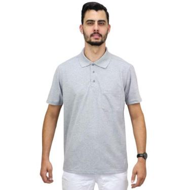 Imagem de Camisa masculina polo com bolso - Demorgan Uniformes, Mescla, GG
