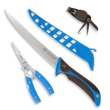 Imagem de OUTDOOR EDGE Faca de filete ReelFlex com bainha, faca de filé de pesca com pinças e alicates, perfeita para pescadores, presente para homens e mulheres
