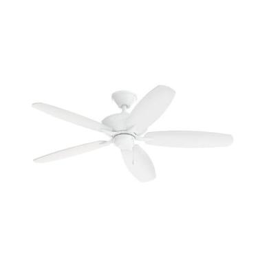 Imagem de Ventilador de Teto Kichler - 132 cm - Branco Fosco - Controle de Botão e Parede - Ideal para Áreas Cobertas ao Ar Livre