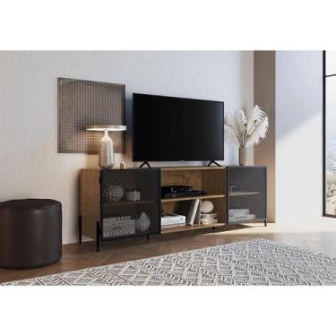 Imagem de Rack York Vermont e Preto 180 cm - Mobly