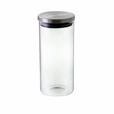 Imagem de Porta Mantimentos Redondo Em Vidro Borossilicato Inox Mimo Style 1,3l