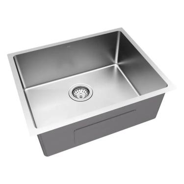 Imagem de Kit Cuba Cozinha Aço Inox 304 50X40Cm Com Válvula E Sifão Japi Prata