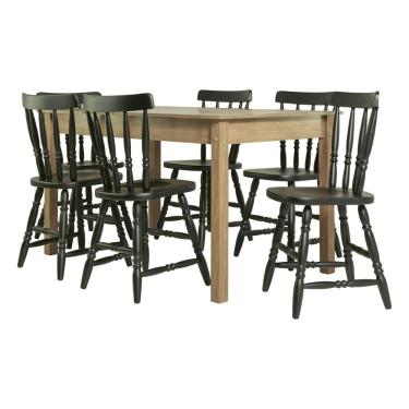 Imagem de Mesa De Jantar Ditália Com 6 Cadeiras Ja-225 Cor:diamond Diamond