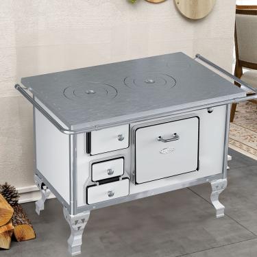 Imagem de Fogão A Lenha N2 Ferro Fundido Direito Preto Porta Basculante