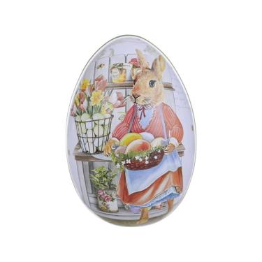 Imagem de Ovo Embalagem De Metal Coelho Fêmea Para Decoração De Páscoa