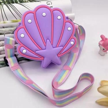 Imagem de Bolsa De Silicone Infantil Criança Concha NOVO - oem, Lilás