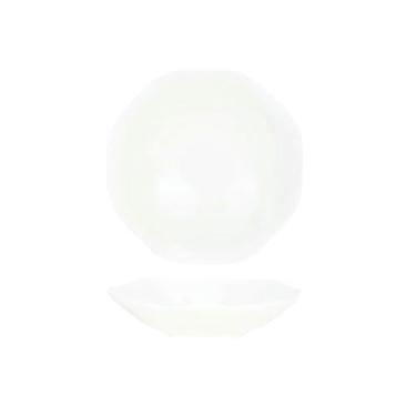 Imagem de Prato de salada de cerâmica de cor sólida para uso doméstico, cor simples, resistente a altas temperaturas, formato especial, prato de crisântemo de 15 cm, branco puro, 1 pacote