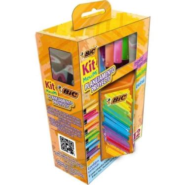 Imagem de Kit Escolar Meu Planejamento Copo + 12 Canetas - Bic