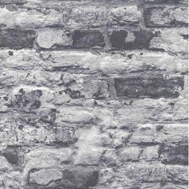 Imagem de Papel Parede Infinity Tijolo Cinza Grafite If3202 Rolo: 10M - Grandeco