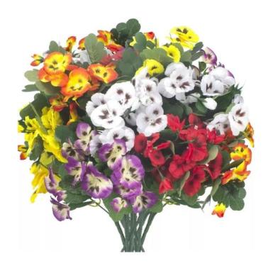 Imagem de 10 galhos de flores primavera artificiais buque decoração - La Caza St