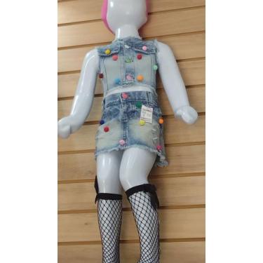 Imagem de Conjunto jeans feminina infantil - Duda e Rany , Azul, 1 ao 3