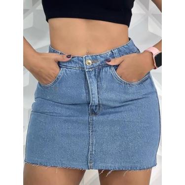 Imagem de Mini saia feminina com brilho jeans  - ALIANZA JEANS, 40
