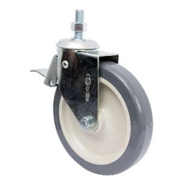 Imagem de Rodizio Giratorio Rosca C/ Freio 6pol. R612 Bp Pvc Anti Risco 85kg Por