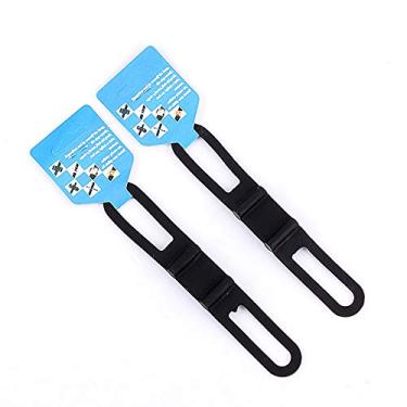 Imagem de Suporte de lanterna de bicicleta universal silicone bike montagem de bicicleta de bicicleta fácil instalar tocha segura para a montanha road ciclismo preto 23x145mm