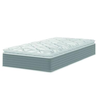 Imagem de Colchão Solteiro Molas Ensacadas Pillow Top 88x188x25cm Martino Cinza Umaflex