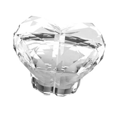 Imagem de IEUDNS Tampa de botão de vaso sanitário em formato de coração, peças simples para unhas compridas, botão de pressão portátil para vaso sanitário, Claro