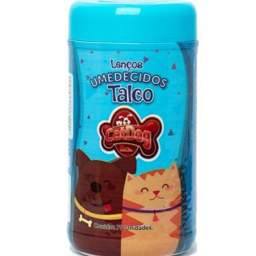Imagem de Cat Dog e Cia Lenco Umedecido para Cachorros e Gatos Talco com 75 unid