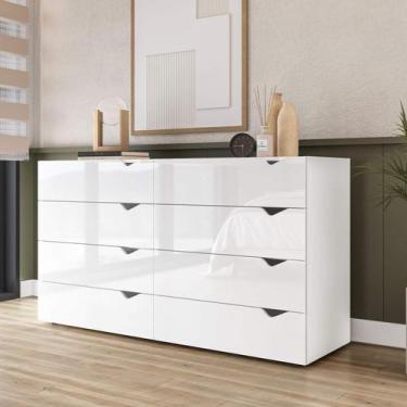 Imagem de Cômoda Organizadora 150cm com 8 Gavetas 240820 Linha Porto Politorno, 