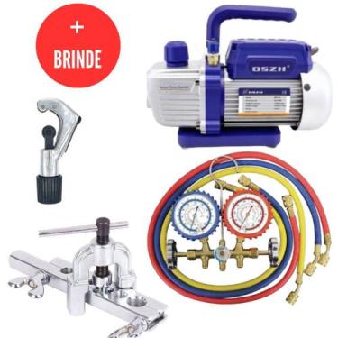 Imagem de Kit Básico Para Refrigeração e Ar Condicionado com Bomba De Vácuo, Man