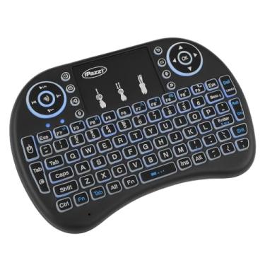 Imagem de Mini Teclado Sem Fio Iluminado com Touchpad – Controle Total para Smart TV, PC, Console e Mais