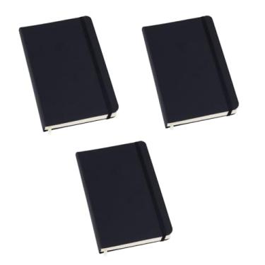 Imagem de Caderno de Anotações Tipo Moleskine COM PAUTA 21x14cm Caderneta com Capa Dura - Preta 3 Unidades