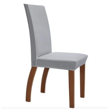 Imagem de Kit 4 Capas Luxo Para Cadeiras de mesa de Jantar - Hd Decorações (Cinza)