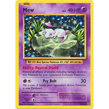 Imagem de Jogo de cartas colecionáveis Pokémon Mew XY Evolutions Holo Rare