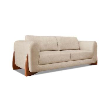 Imagem de Sofá 3 Lugares Yves Bouclé Bege 200 cm - Modern