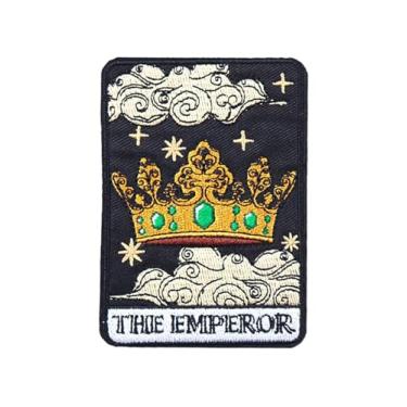 Imagem de Ruoming Ruoming 1 peça de adesivos decorativos para cartas de tarô, design místico bordado, sol e lua, apliques costurados DIY para roupas e acessórios (Tarot25)