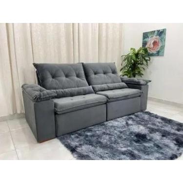 Imagem de Sofa las vegas plus 2.30 - cinza - IMPERIO DECOR