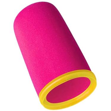 Imagem de RhymKawa Filtro Pop de espuma rosa para substituição de capa de microfão Shure SM7B, para-brisas redutor de ruído com anel de retenção amarelo