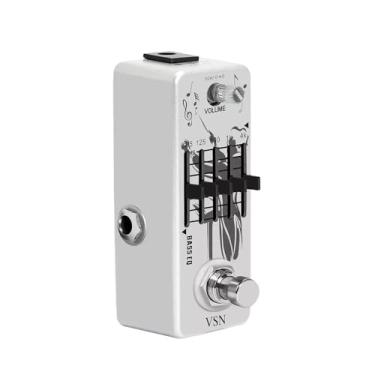 Imagem de MERIGLARE Pedal de equalização de baixo Pedal de efeito gráfico fornece ±18dB para cada banda Equalização de baixo elétrico de 5 bandas