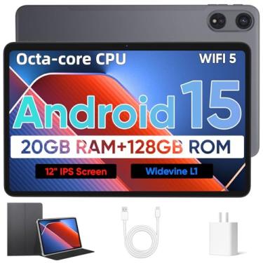 Imagem de Tablet Android 15 com processador Octa-Core, tablets de 12 polegadas 18 GB de RAM (6 + 12 GB), 256 GB de ROM + expansão de 1 TB, tela sensível ao toque 2000 * 1200 IPS, bateria de 8000 mAh