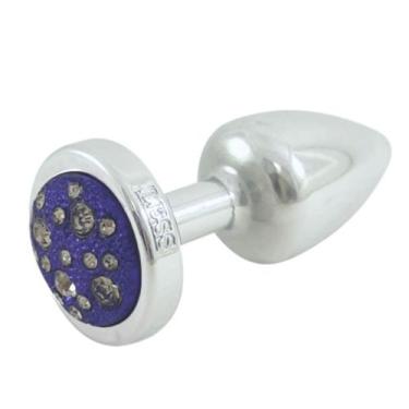 Imagem de Plug Anal Cromado em ABS com Pedra Cravejada em Strass Lilás - HARD Pl