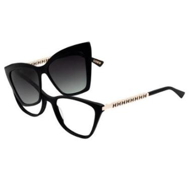 Imagem de Óculos de Grau Carmim Clip On Preto Polarizado CRM42041 C1-53-Feminino