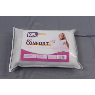Imagem de Travesseiro Soft Confort Kel com Fibra Siliconada e Viscoelástico | Toque Macio, Conforto e Durabilidade | 50x70cm