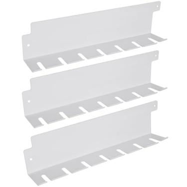 Imagem de Pacote com 3 suportes de barra/braçadeira paralela, suporte de armazenamento de braçadeira de barra, rack de braçadeira de barra paralela de 40,6 cm, fácil e rápido de alinhar