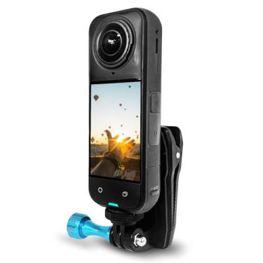 Imagem de Suporte de alça de mochila compatível com Insta360 X5/X4/X3/X2, Go Pro Hero 13 Session Preto XIAOYI 4K SJCAM Yi Câmera de Ação Esportiva Ombro e Chapéu Braçadeira de Liberação Rápida Suporte de Câmera