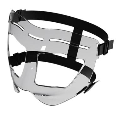 Imagem de KiBcsLic Máscara de basquete, protetor nasal, protetor facial com alça ajustável para nariz quebrado, para exercícios, treino, atletas, softball, Adultos 16.5x13.5cm
