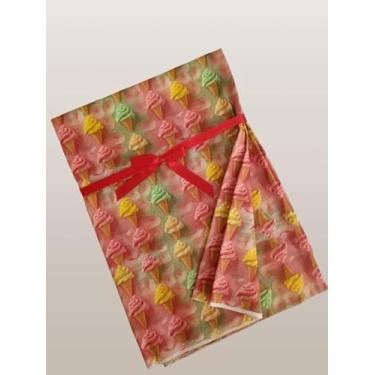 Imagem de Cinderela Tecido Tricoline Digital, 1,50 largura, unidade de 0,55 comprimento, Estampado Sorvetes Divertidos - Candy Color