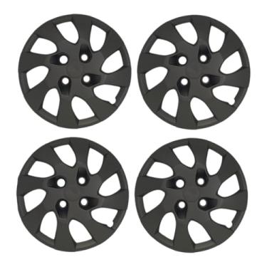 Imagem de Kit 4 Calota Aro 13 Compatível c/Roda Onix Prisma 2013 2016 - Preto fosco