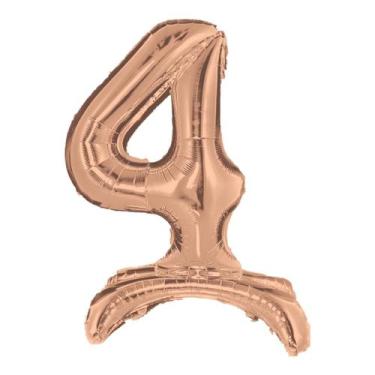 Imagem de Balão Gigante Rose Gold Metalizado Com Base Para Chão 75 - PartiuFesta