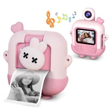 Imagem de Câmera infantil Qemixly Instant Print 48MP com capa de silicone
